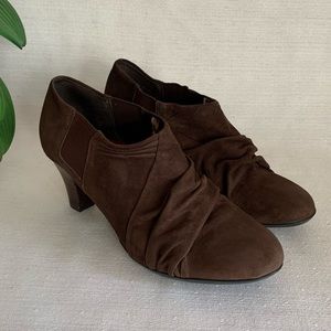 Abeo Brown Suede Leather Booties Woman’s 7N